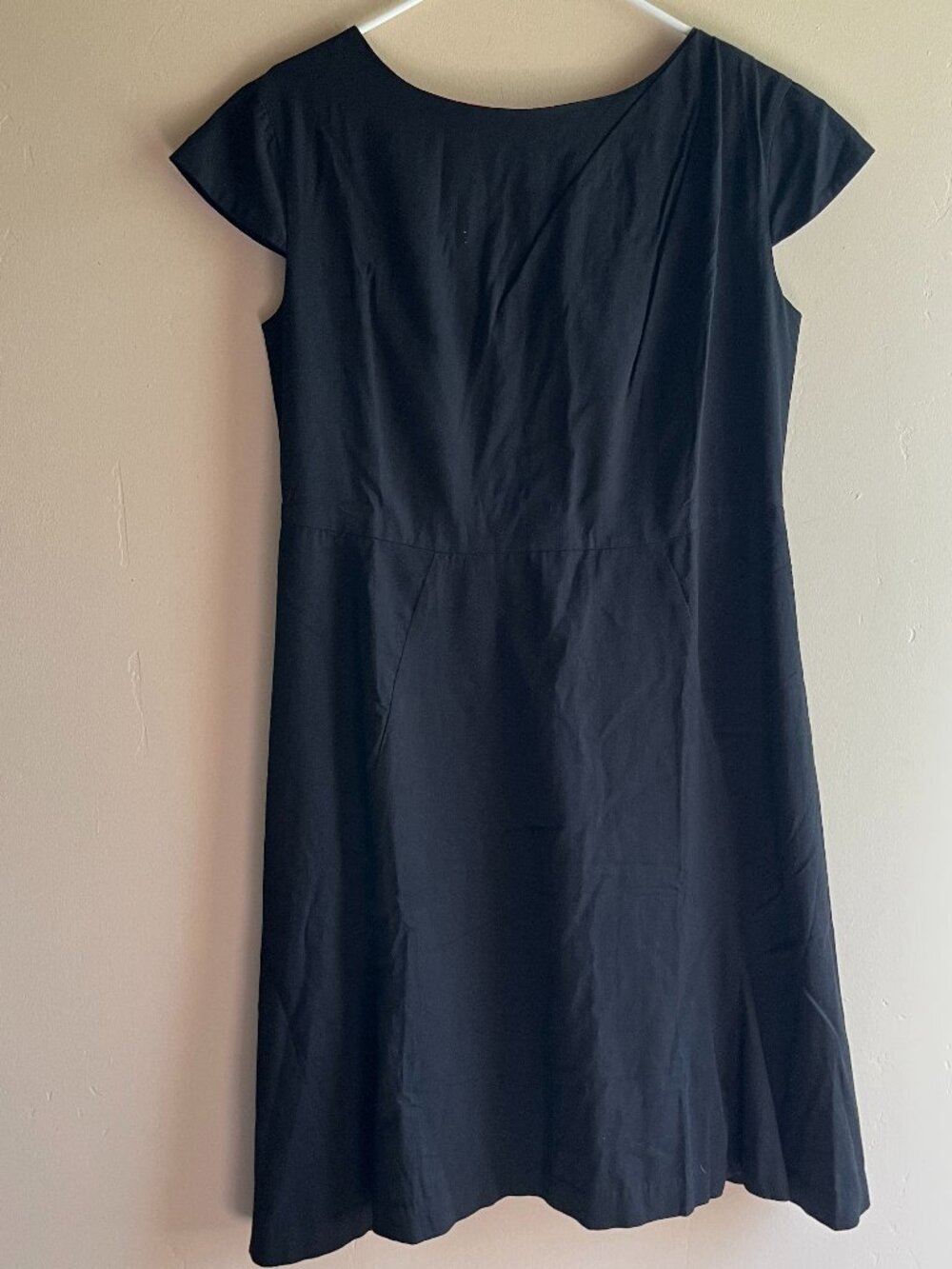 Maven Women Organic Cotton Black block print dress office business minimal